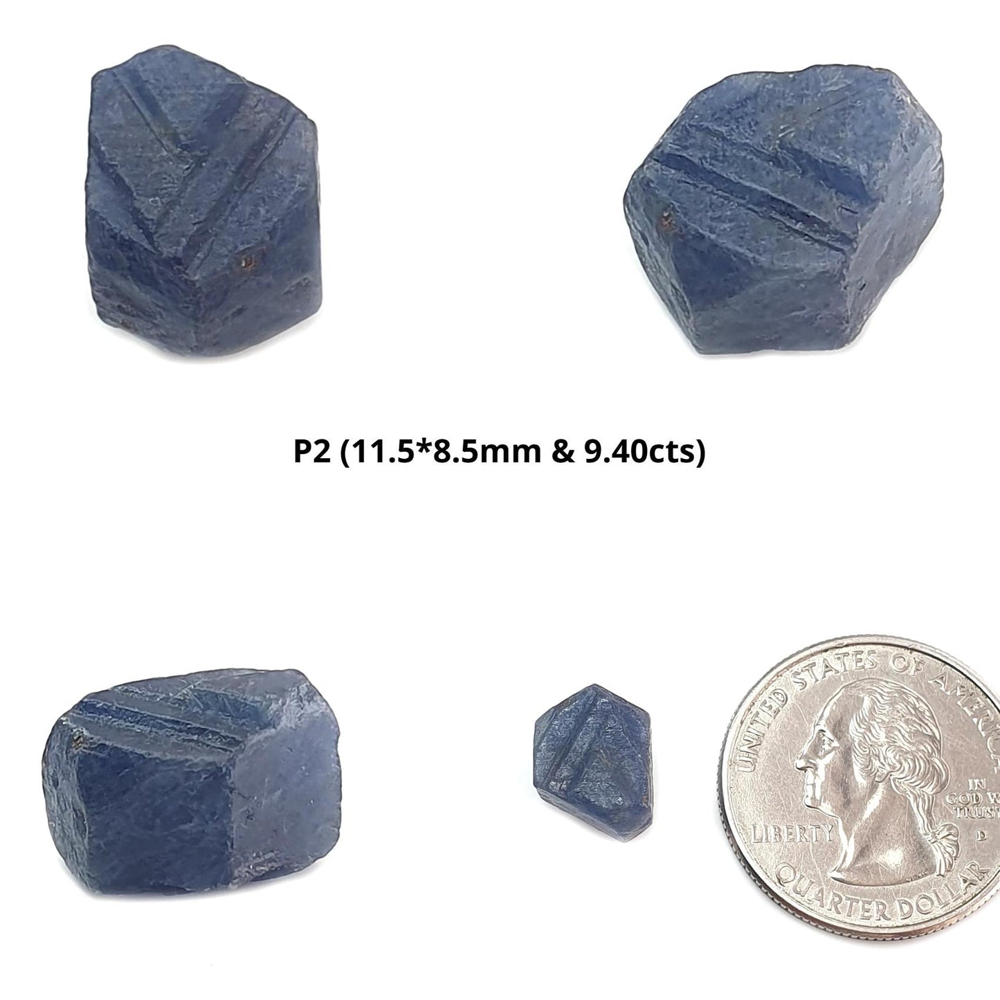 Record Keeper Blue Sapphire Gemstone Crystal: Natural Untreated Unheated Triangle Formative Healing Sapphire Rough Specimen 1pc