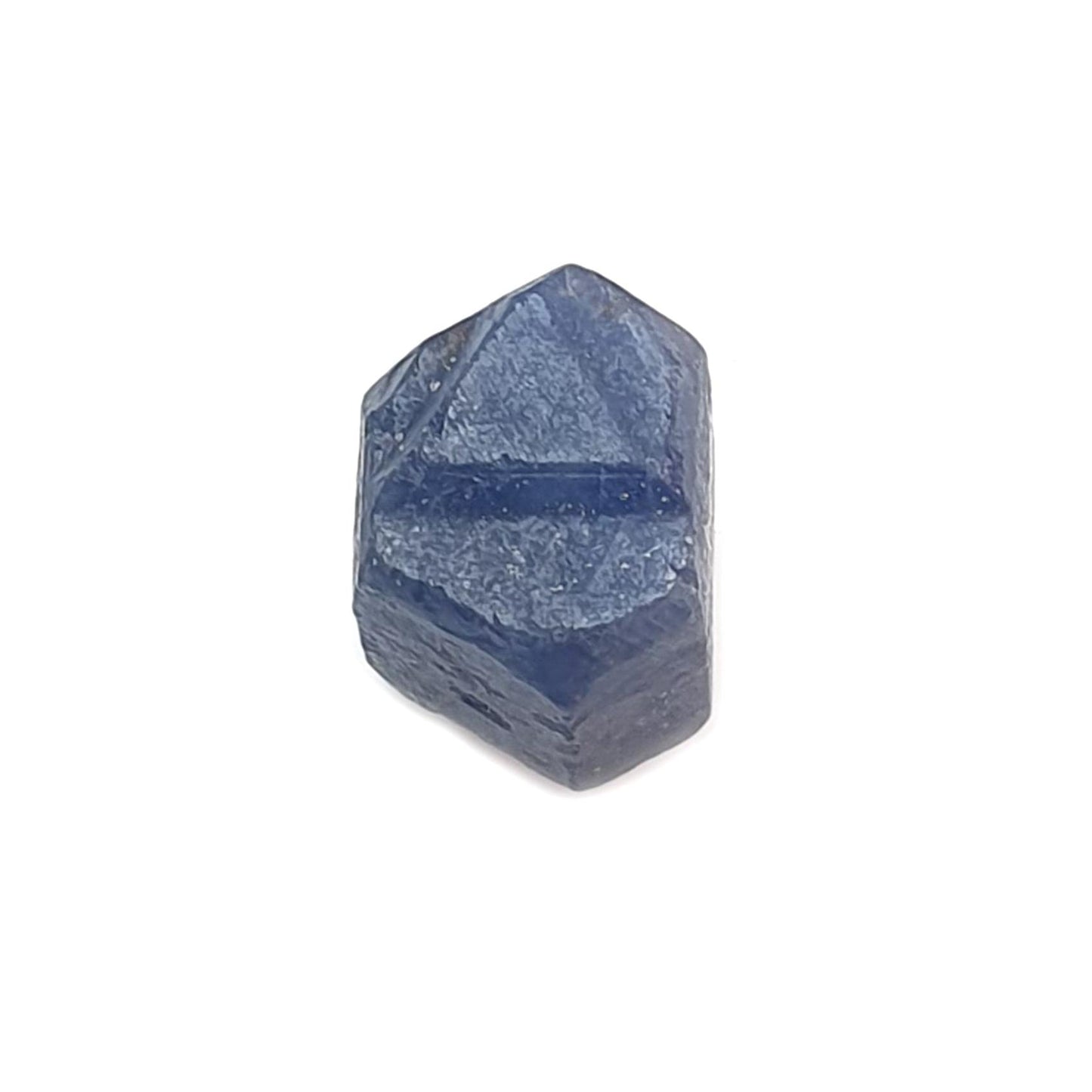 Record Keeper Blue Sapphire Gemstone Crystal: Natural Untreated Unheated Triangle Formative Healing Sapphire Rough Specimen 1pc