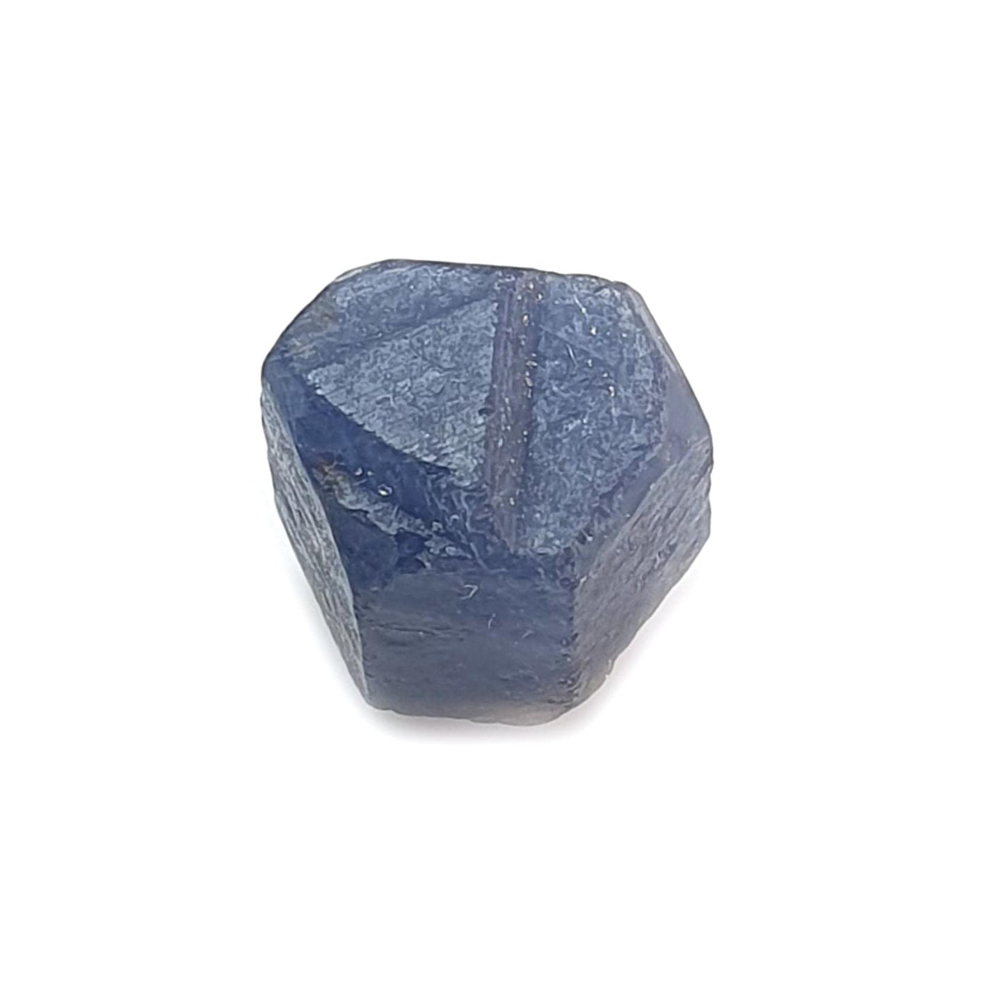 Record Keeper Blue Sapphire Gemstone Crystal: Natural Untreated Unheated Triangle Formative Healing Sapphire Rough Specimen 1pc