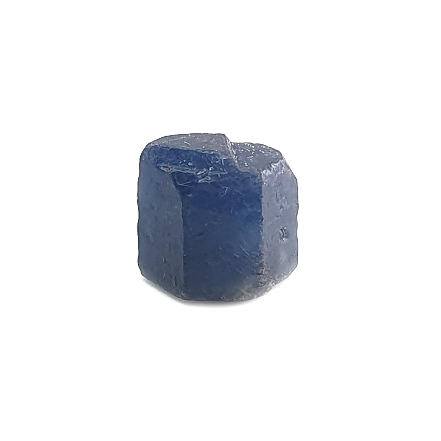 Record Keeper Blue Sapphire Gemstone Crystal: Natural Untreated Unheated Triangle Formative Healing Sapphire Rough Specimen 1pc
