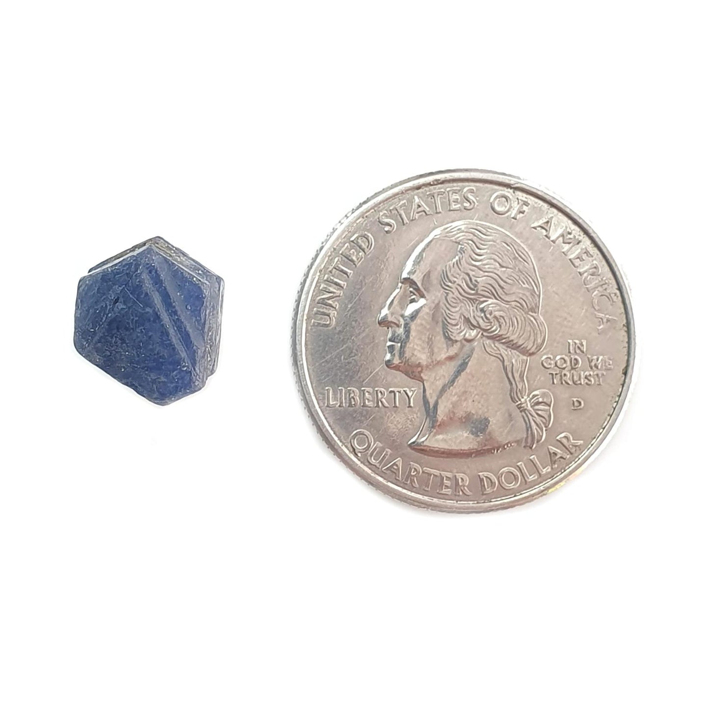 Record Keeper Blue Sapphire Gemstone Crystal: Natural Untreated Unheated Triangle Formative Healing Sapphire Rough Specimen 1pc