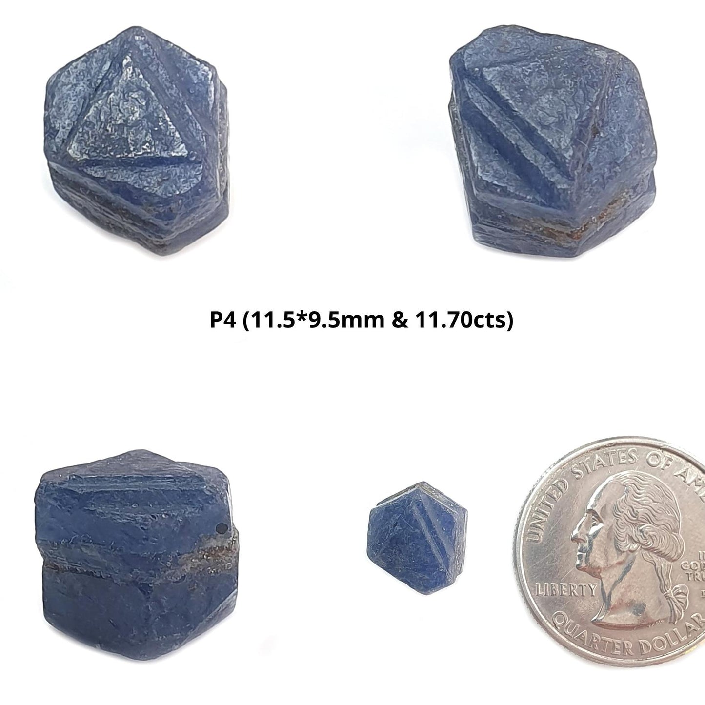 Record Keeper Blue Sapphire Gemstone Crystal: Natural Untreated Unheated Triangle Formative Healing Sapphire Rough Specimen 1pc