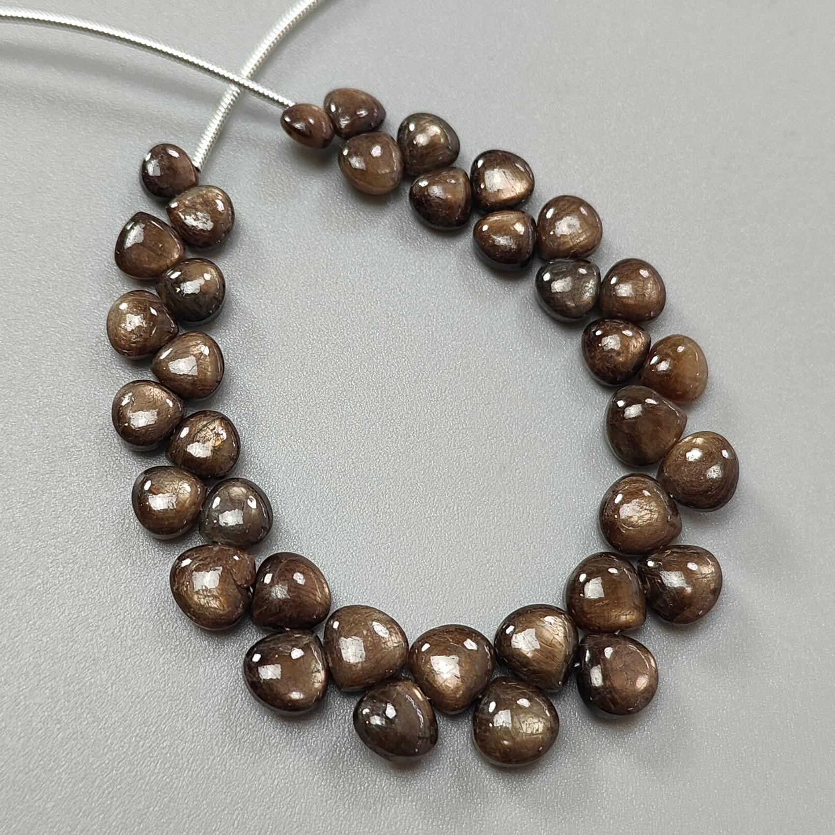 Golden Chocolate Sapphire Smooth Loose Beads