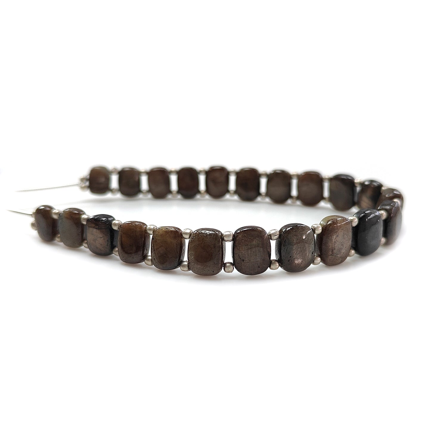 chocolate sapphire plain cushion loose beads