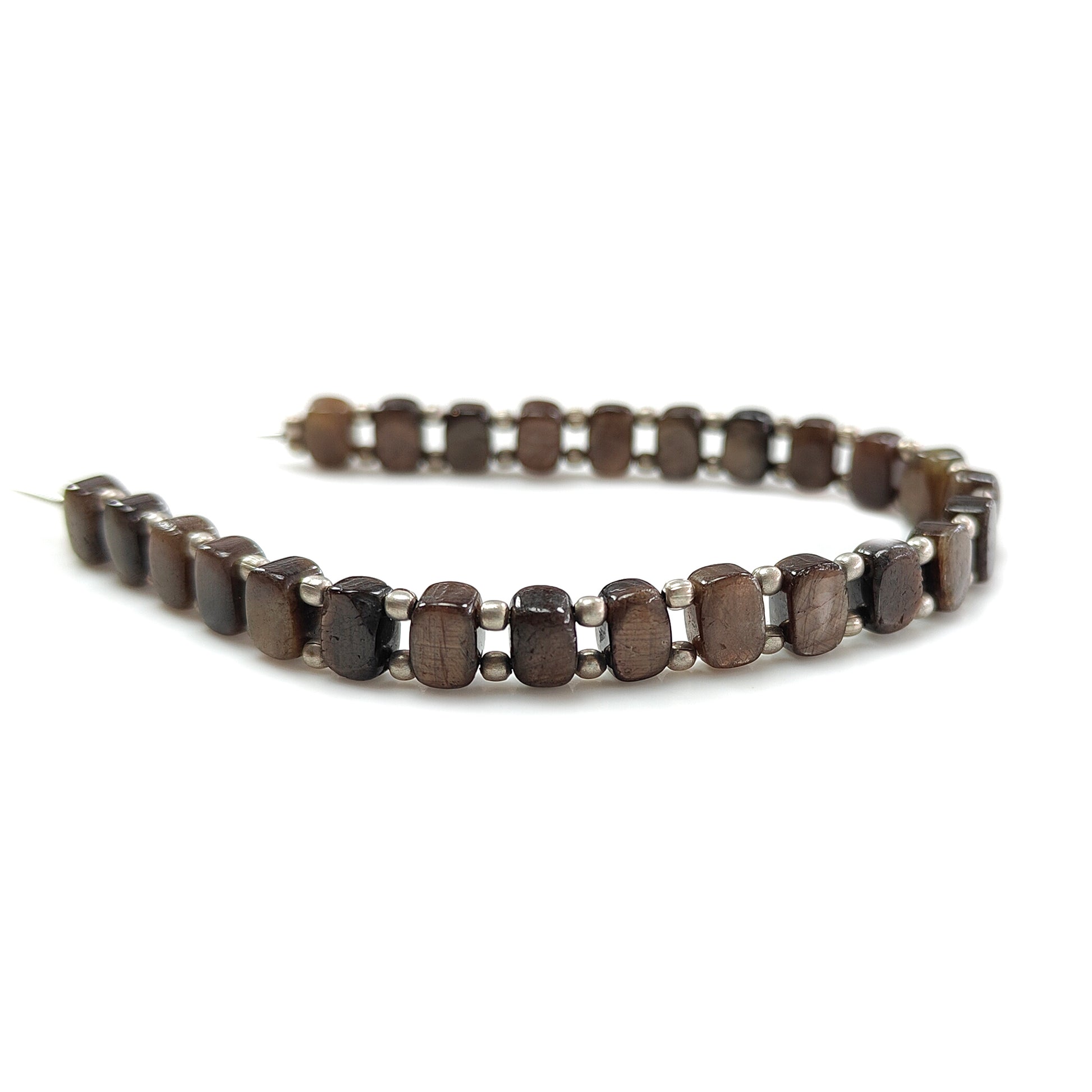Chocolate sapphire Plain Cushion Loose Beads