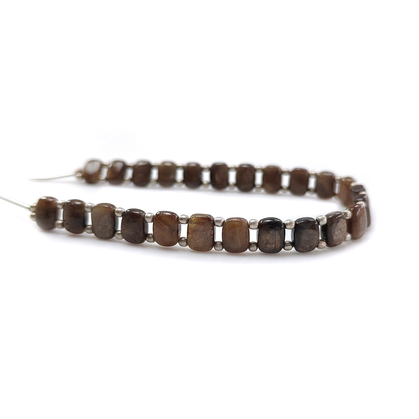 Chocolate Sapphire Cushion Plain Loose Beads