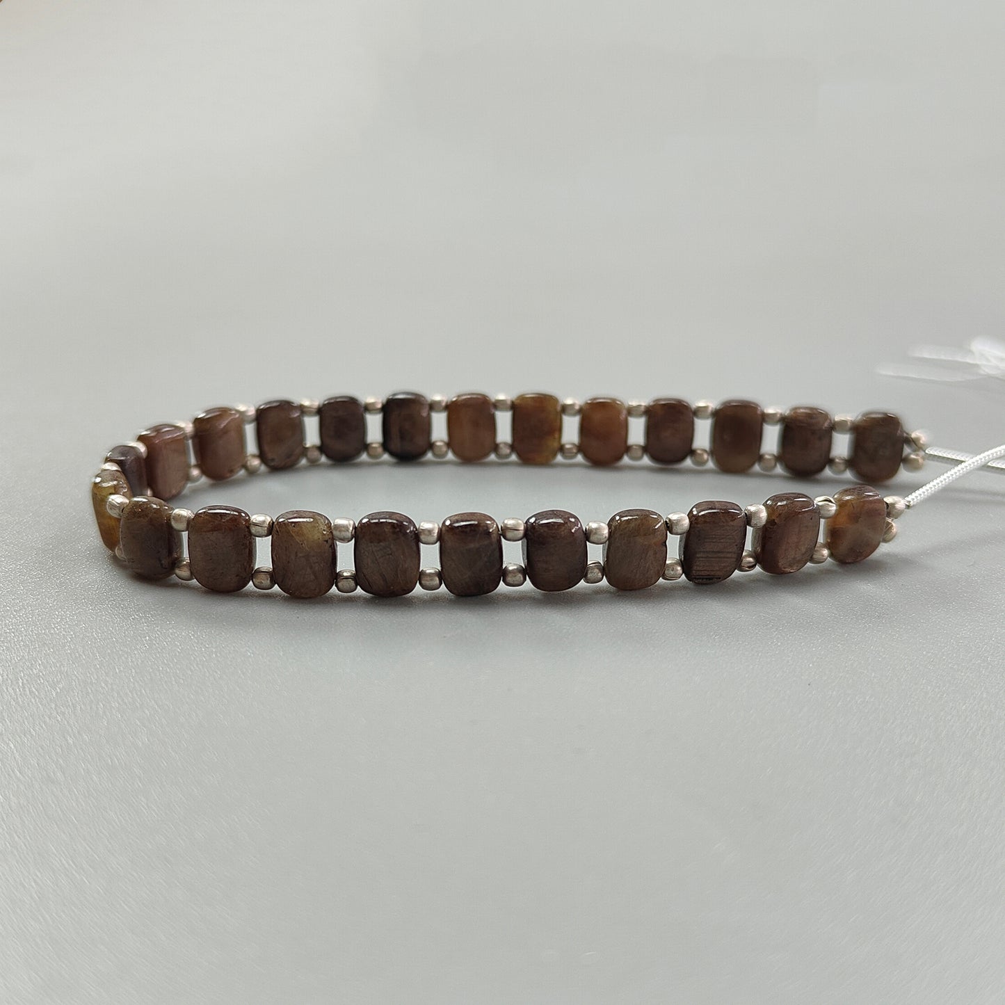 Chocolate Sapphire Smooth Loose Beads: 62.00cts Natural Untreated Golden  Sapphire Gemstone Cushion Plain Beads 8mm 7" Strand for Bracelet