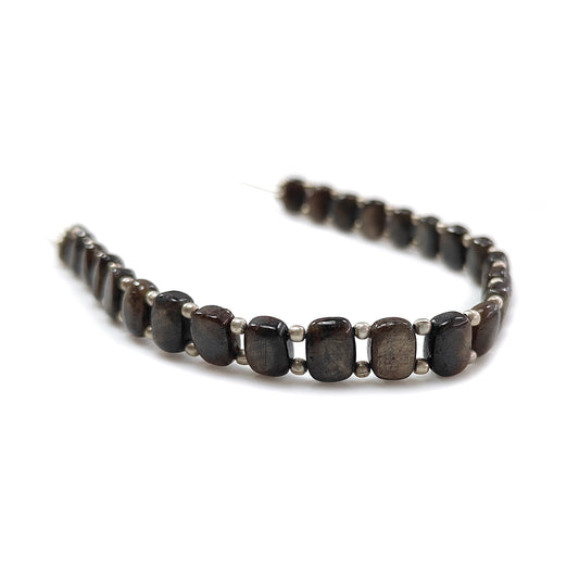 Chocolate Sapphire Plain Cushion Loose Beads