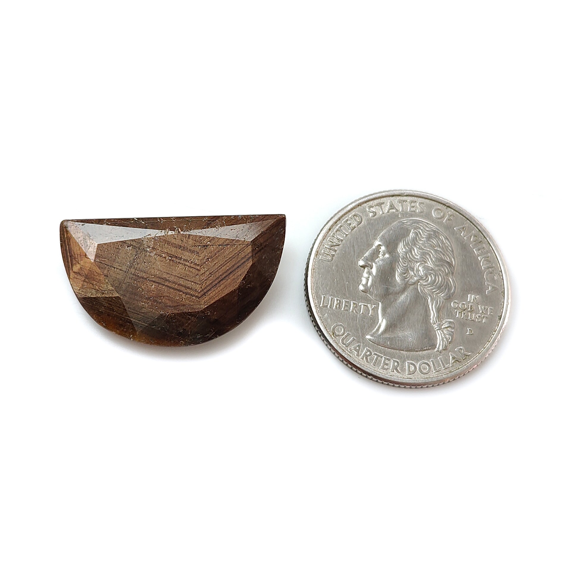 ゴールデンチョコレートサファイアファセットカットファンシー