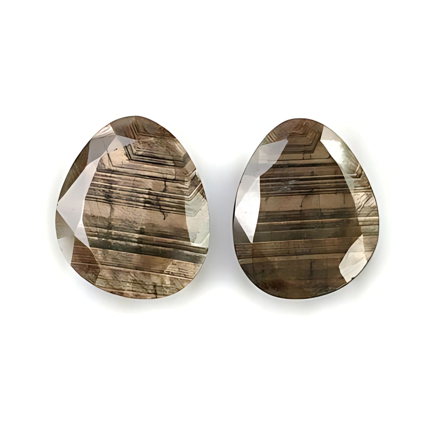 chocolate sapphire Fancy faceted cut