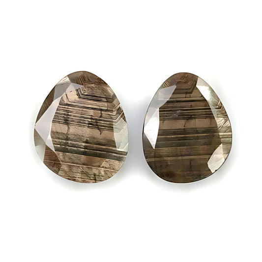 chocolate sapphire Fancy faceted cut