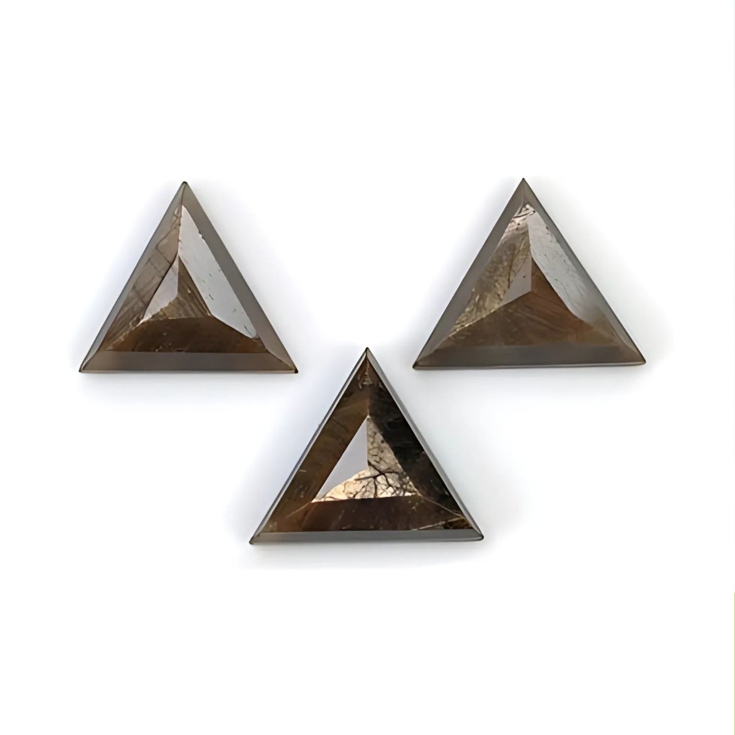 chocolate sapphire triangle step cut