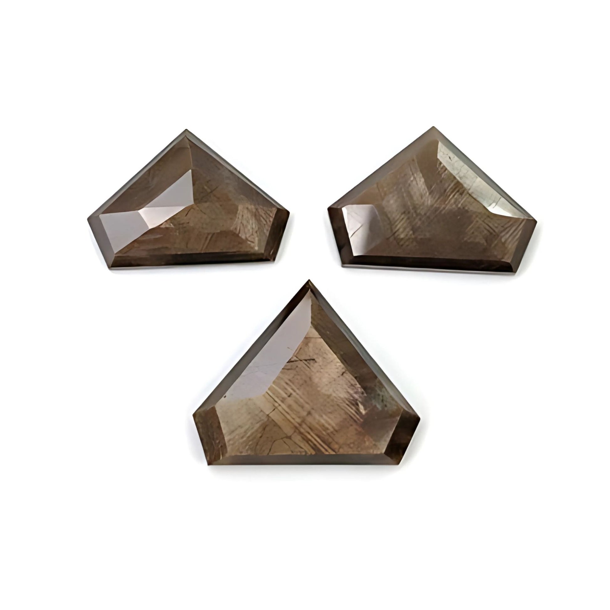 chocolate sapphire triangle step cut