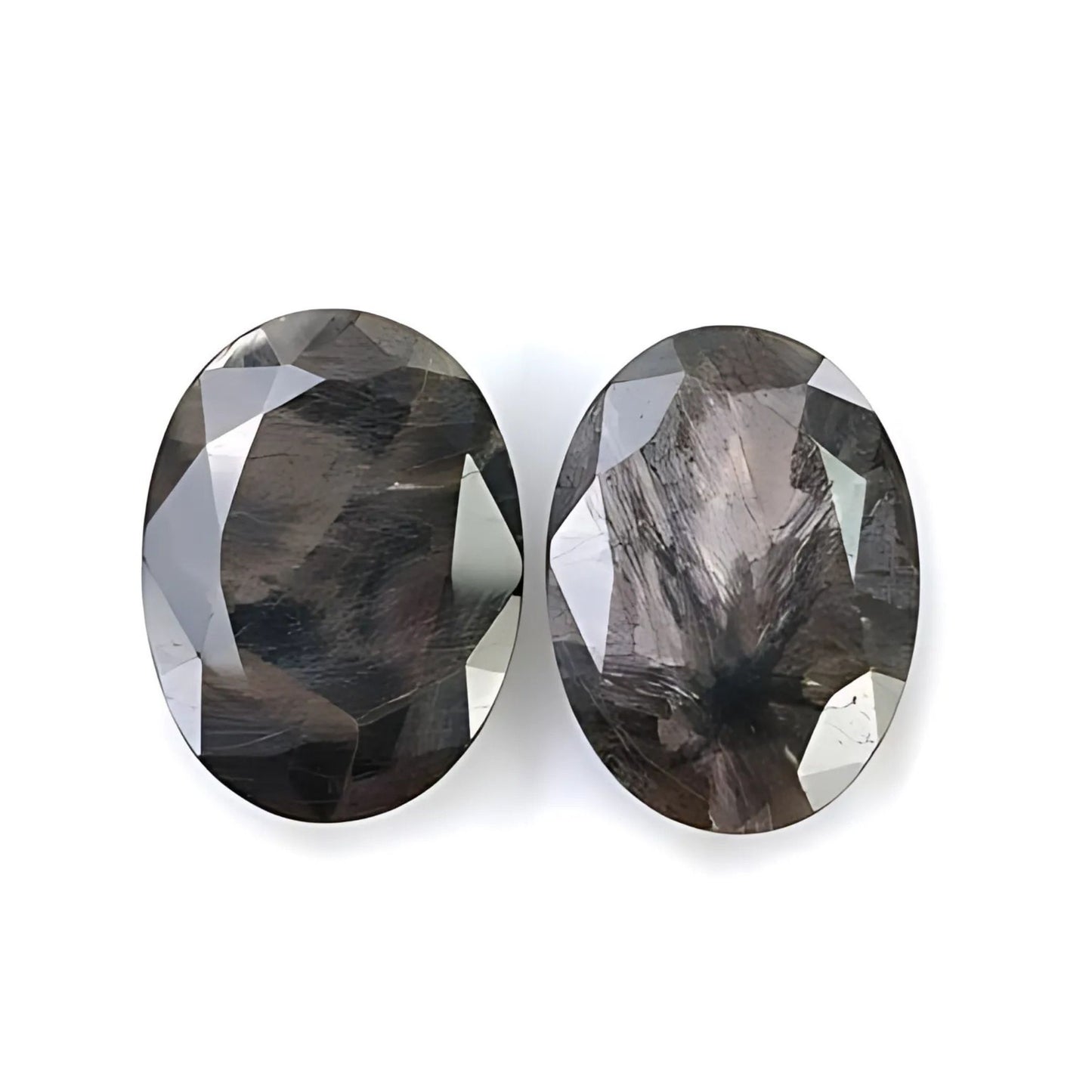 chocolate sapphire oval faceted cut
