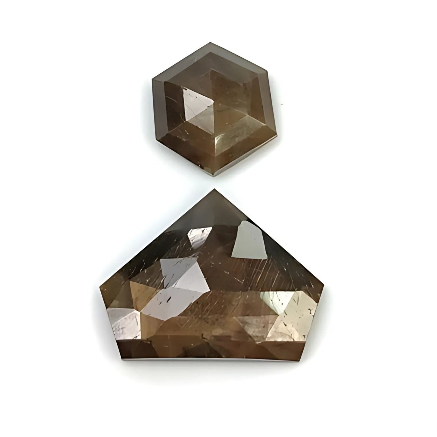 golden chocolate sapphire fancy rose cut