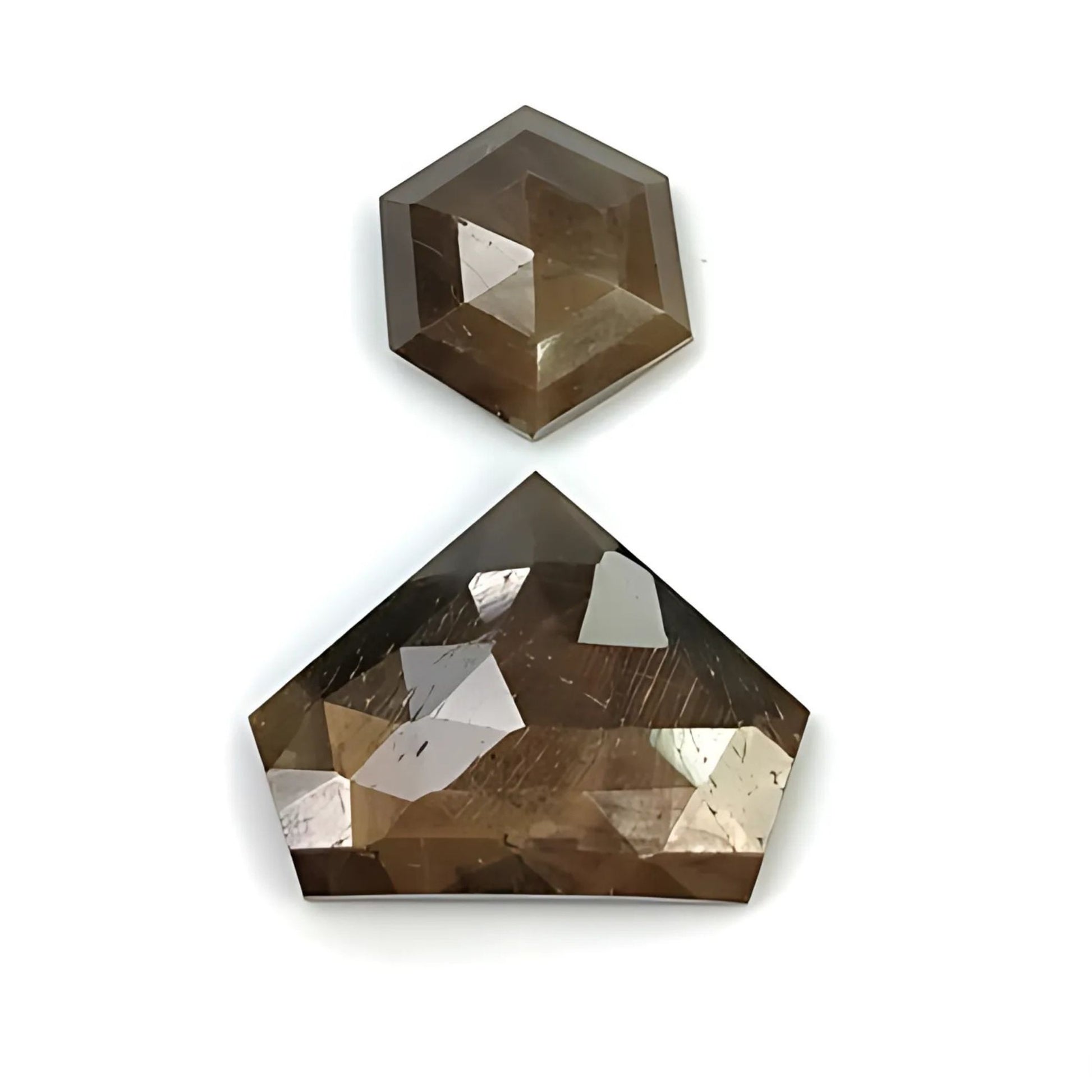 golden chocolate sapphire fancy rose cut