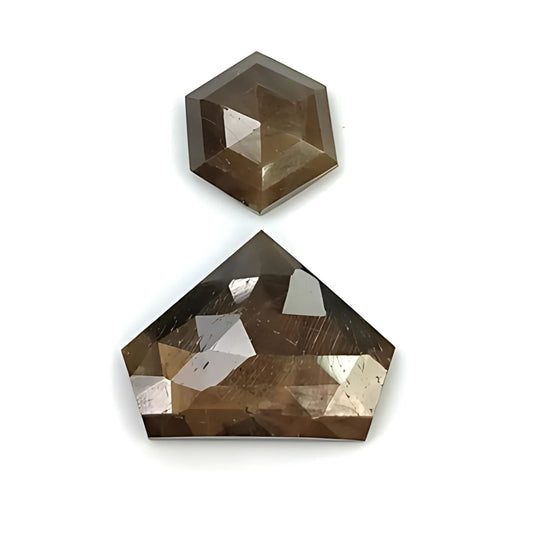 golden chocolate sapphire fancy rose cut