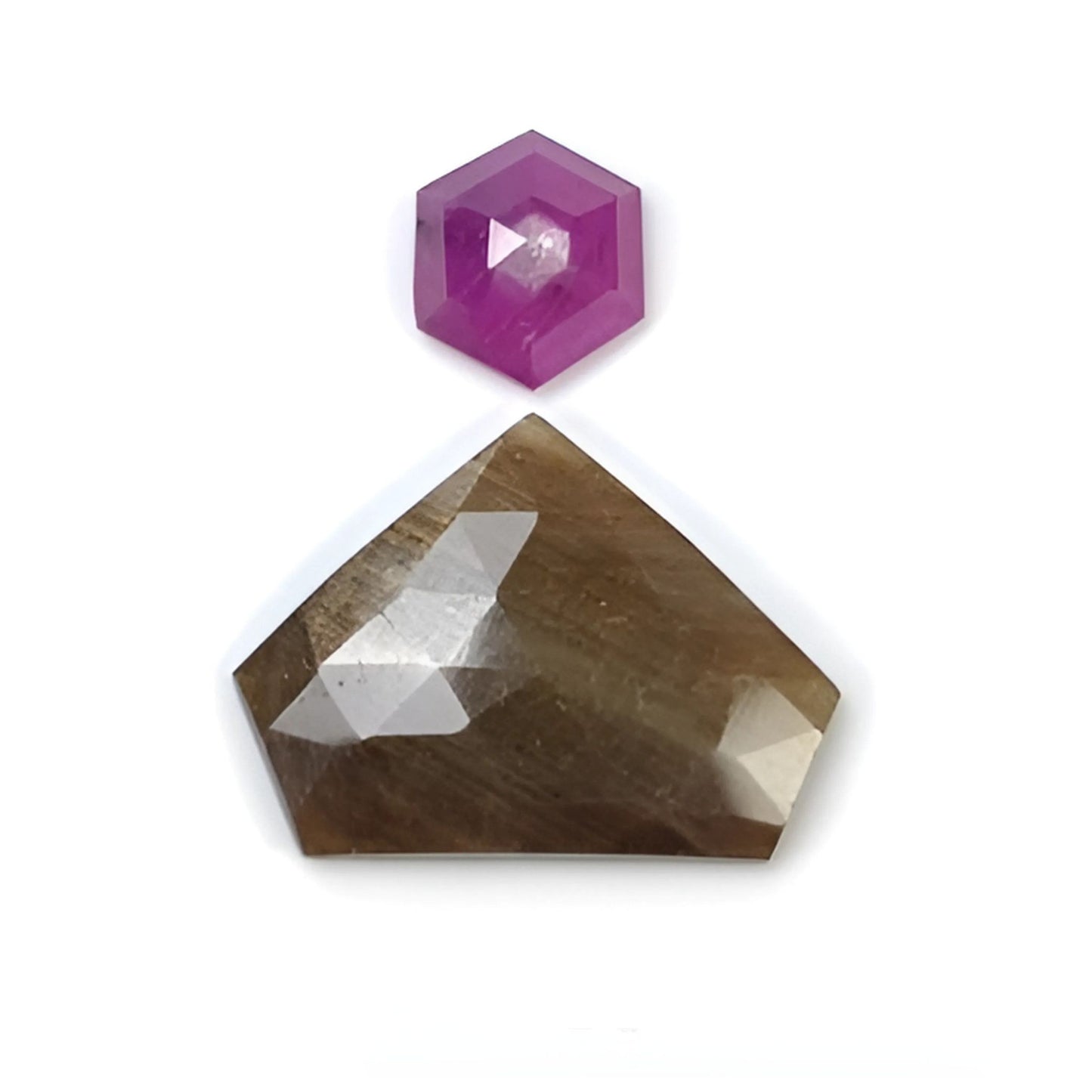 sapphire rose cut fancy shape