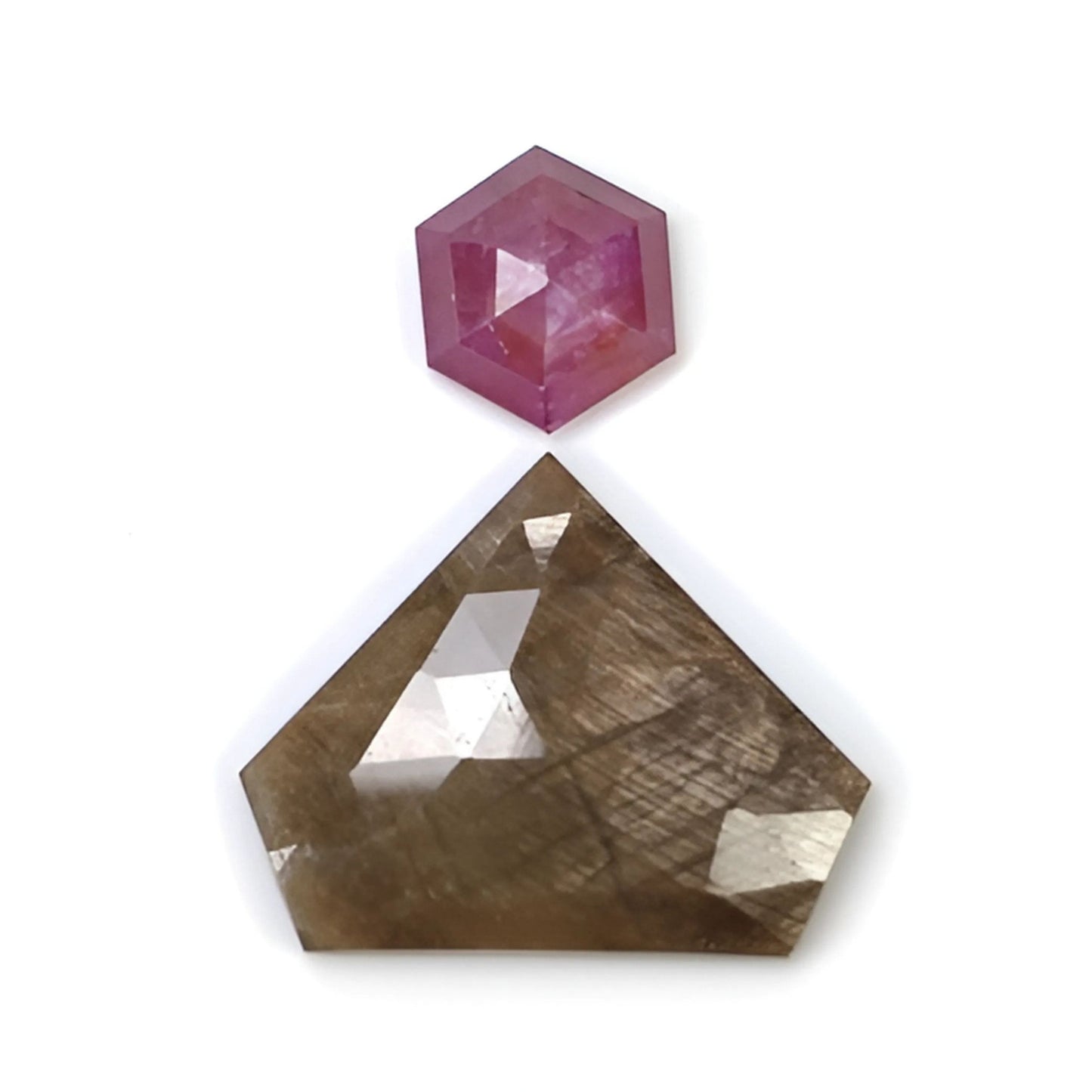 sapphire rose cut fancy shape