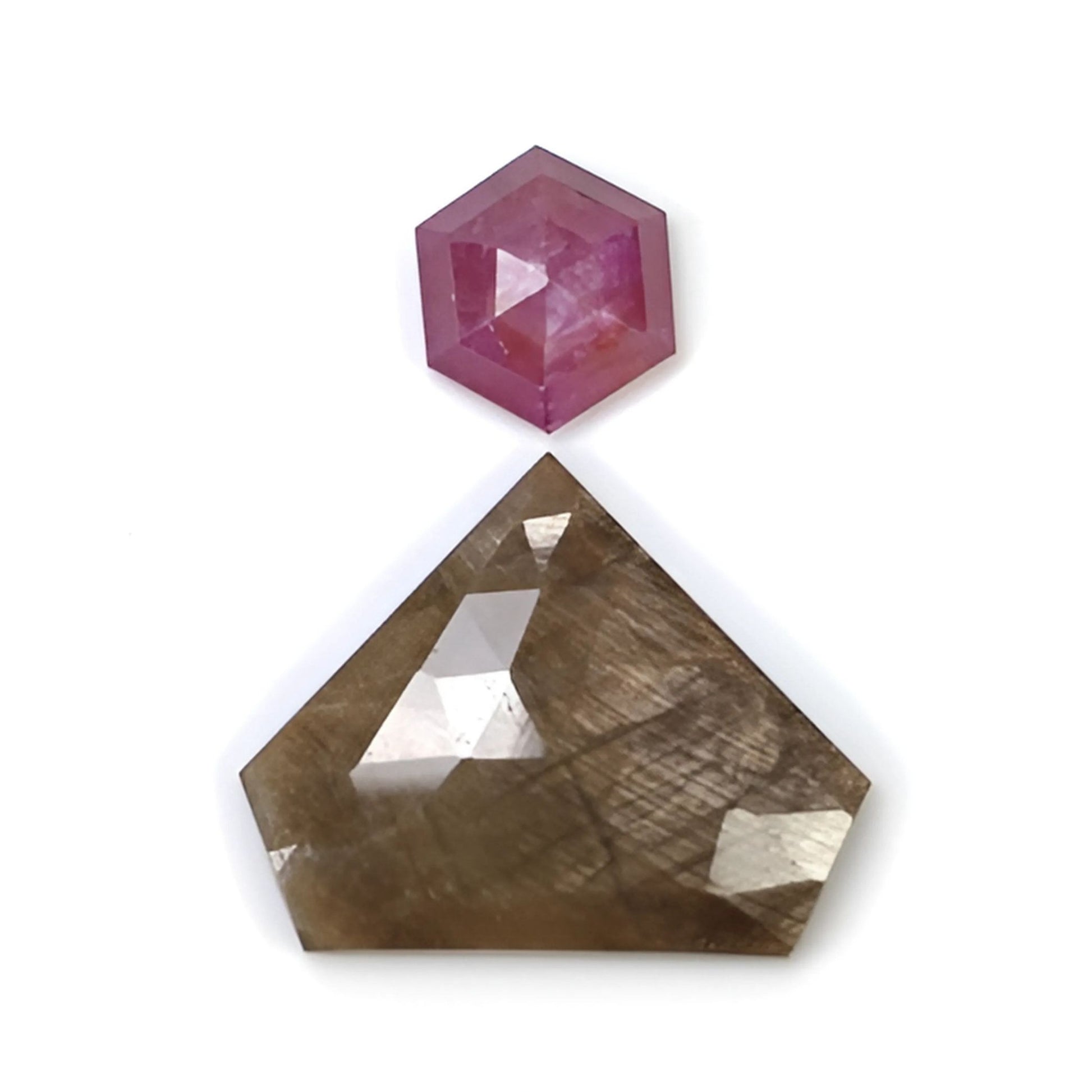 sapphire rose cut fancy shape