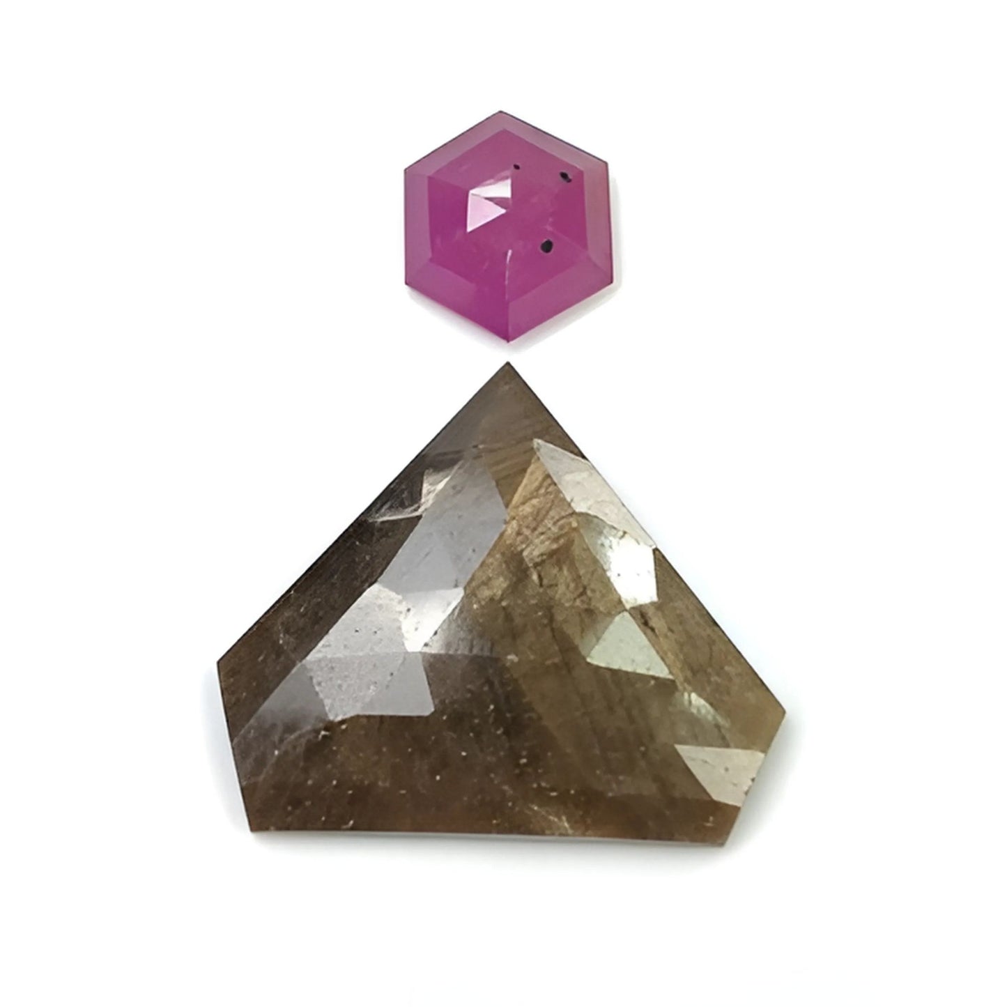 chocolate sapphire fancy rose cut