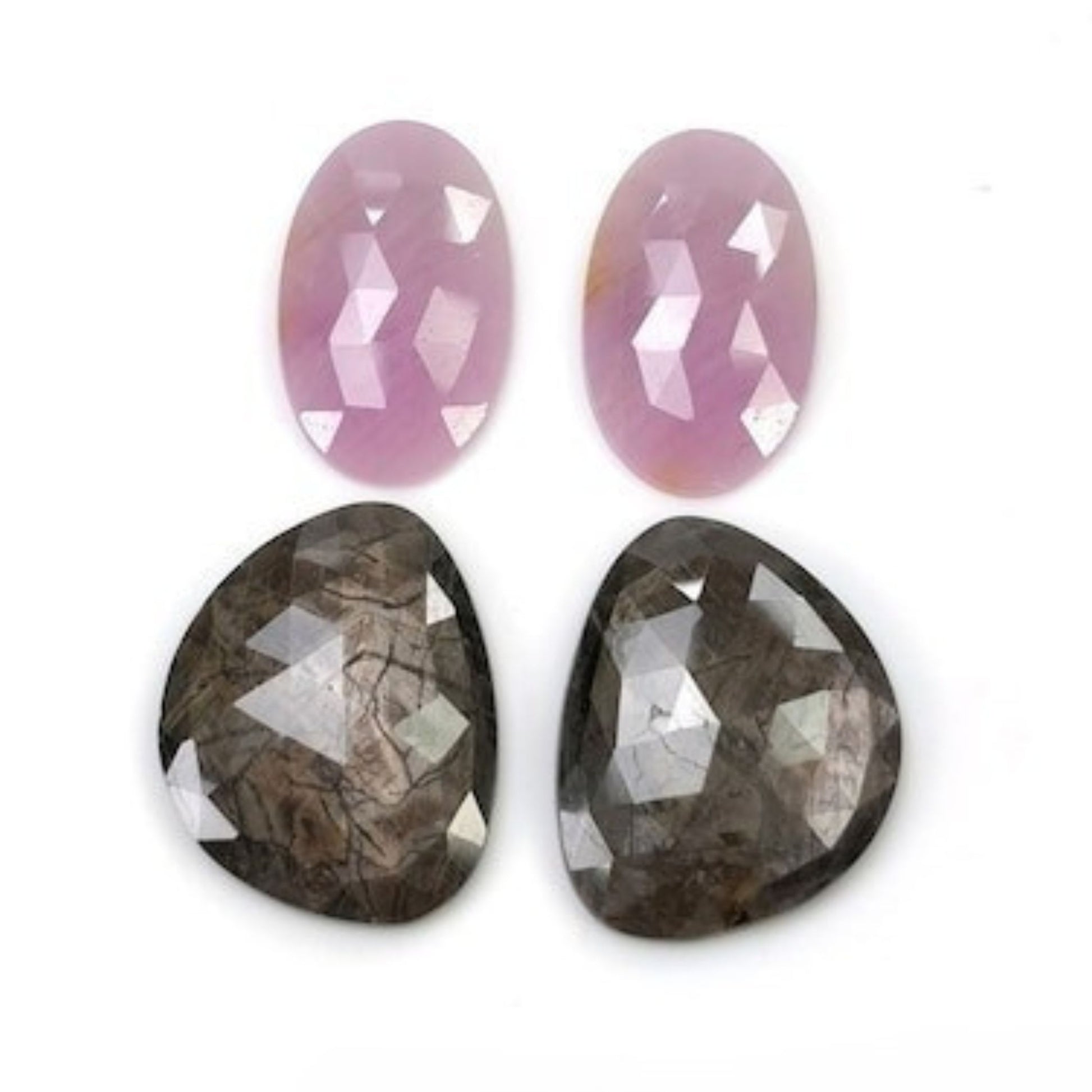 chocolate sapphire fancy, oval rose cut