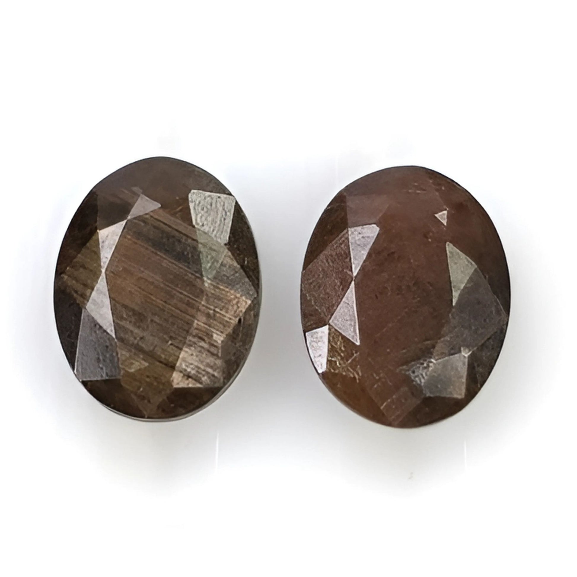 chocolate sapphire oval faceted cut