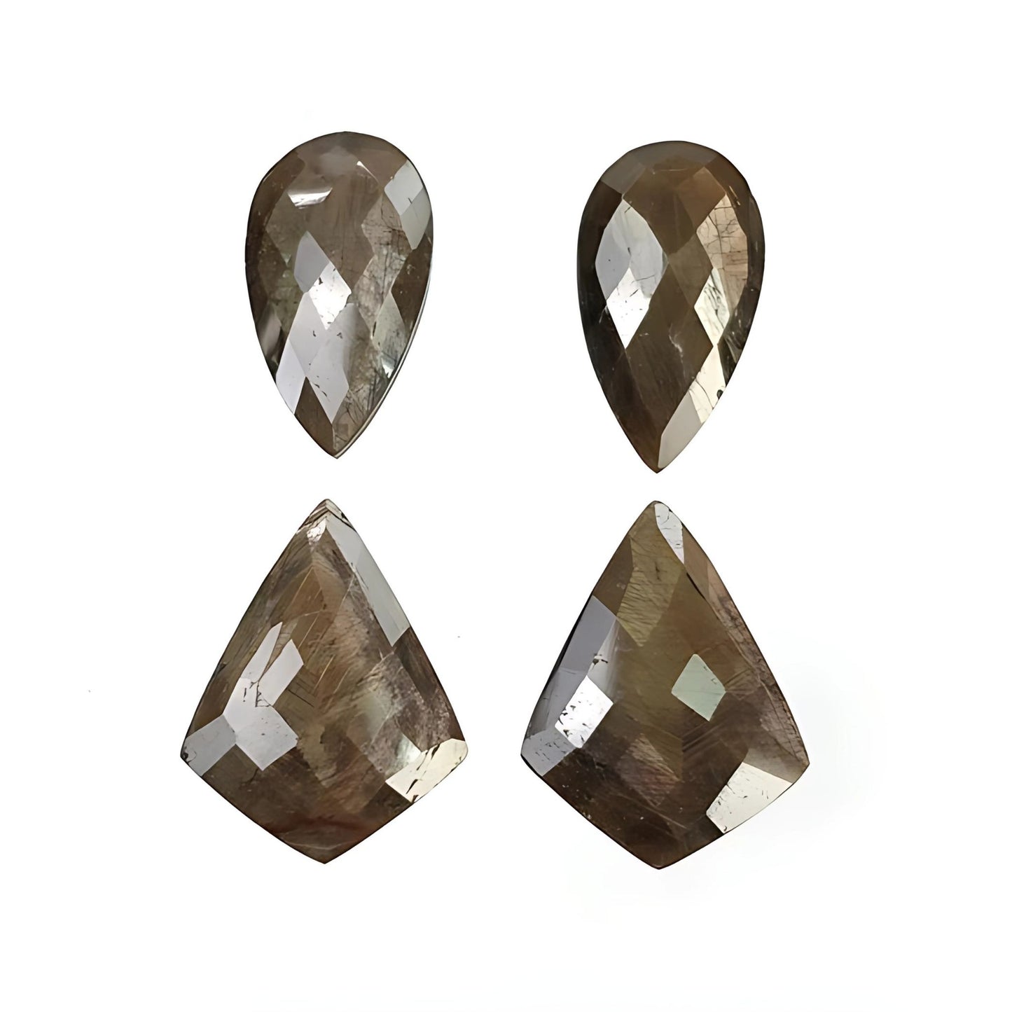 chocolate sapphire Pear faceted cut