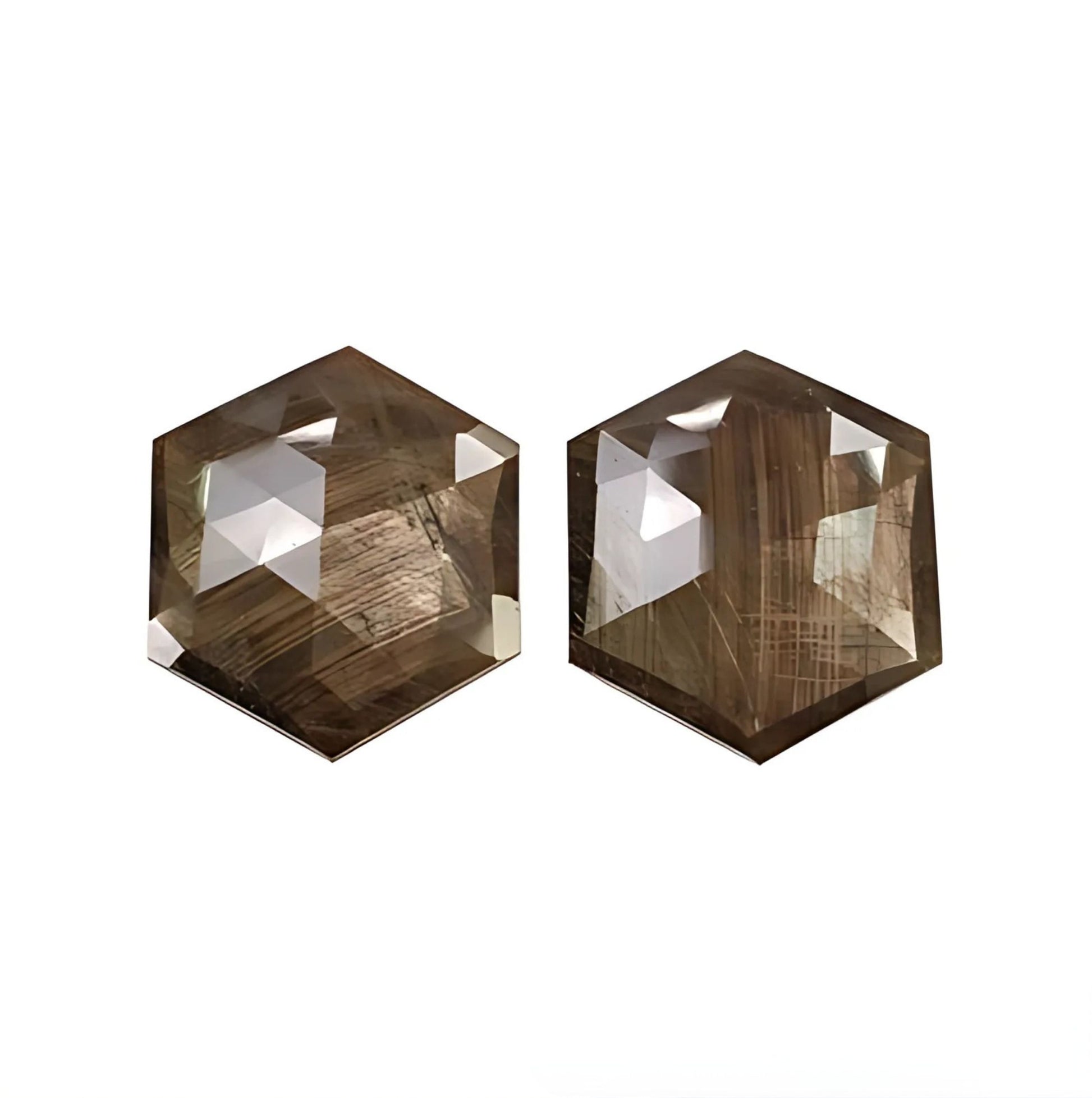 chocolate sapphire hexagon rose cut