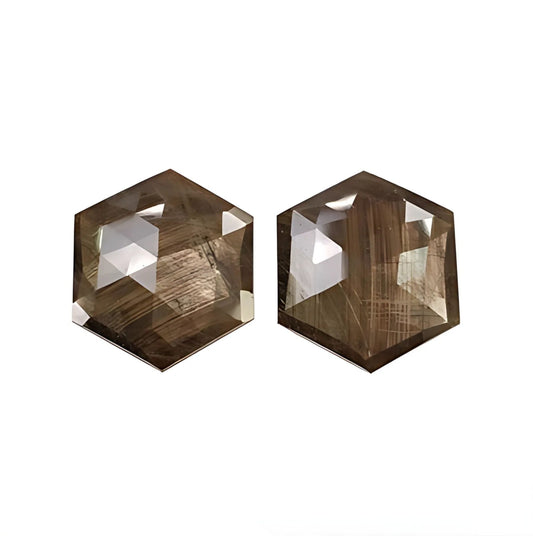 chocolate sapphire hexagon rose cut