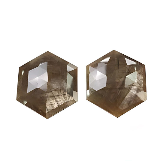 chocolate sapphire hexagon rose cut