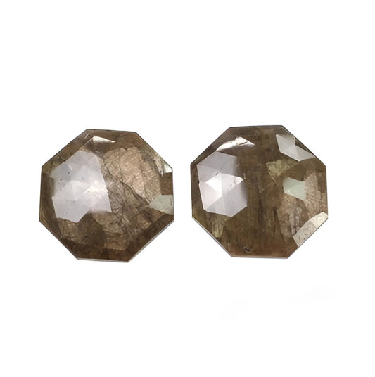 chocolate sapphire hexagon rose cut