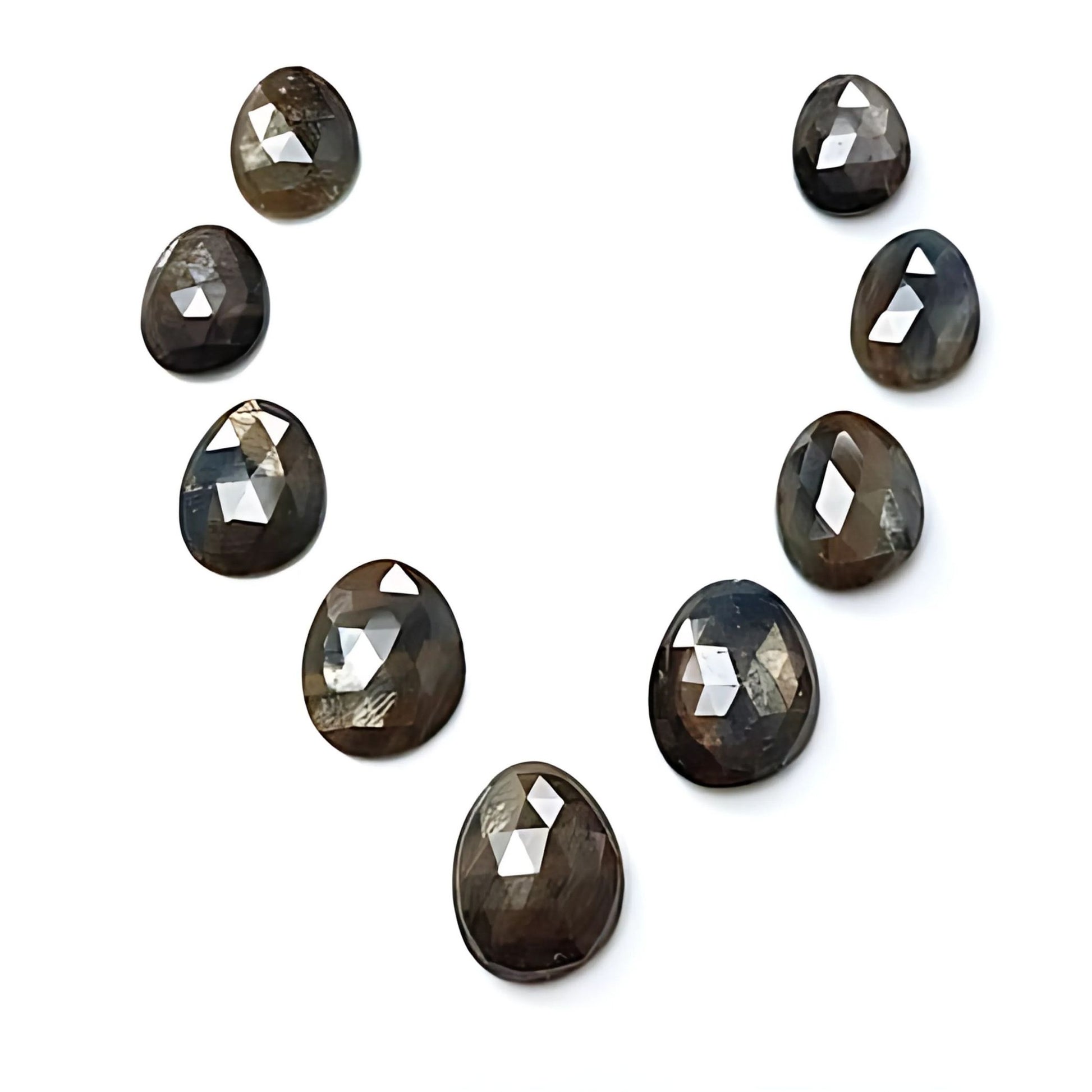 chocolate sapphire egg shape rose cut