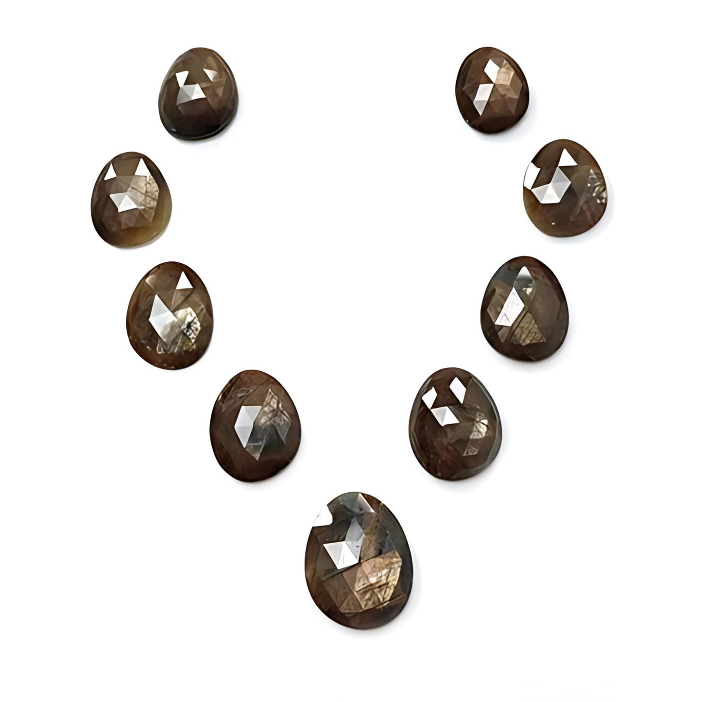 chocolate sapphire egg shape rose cut