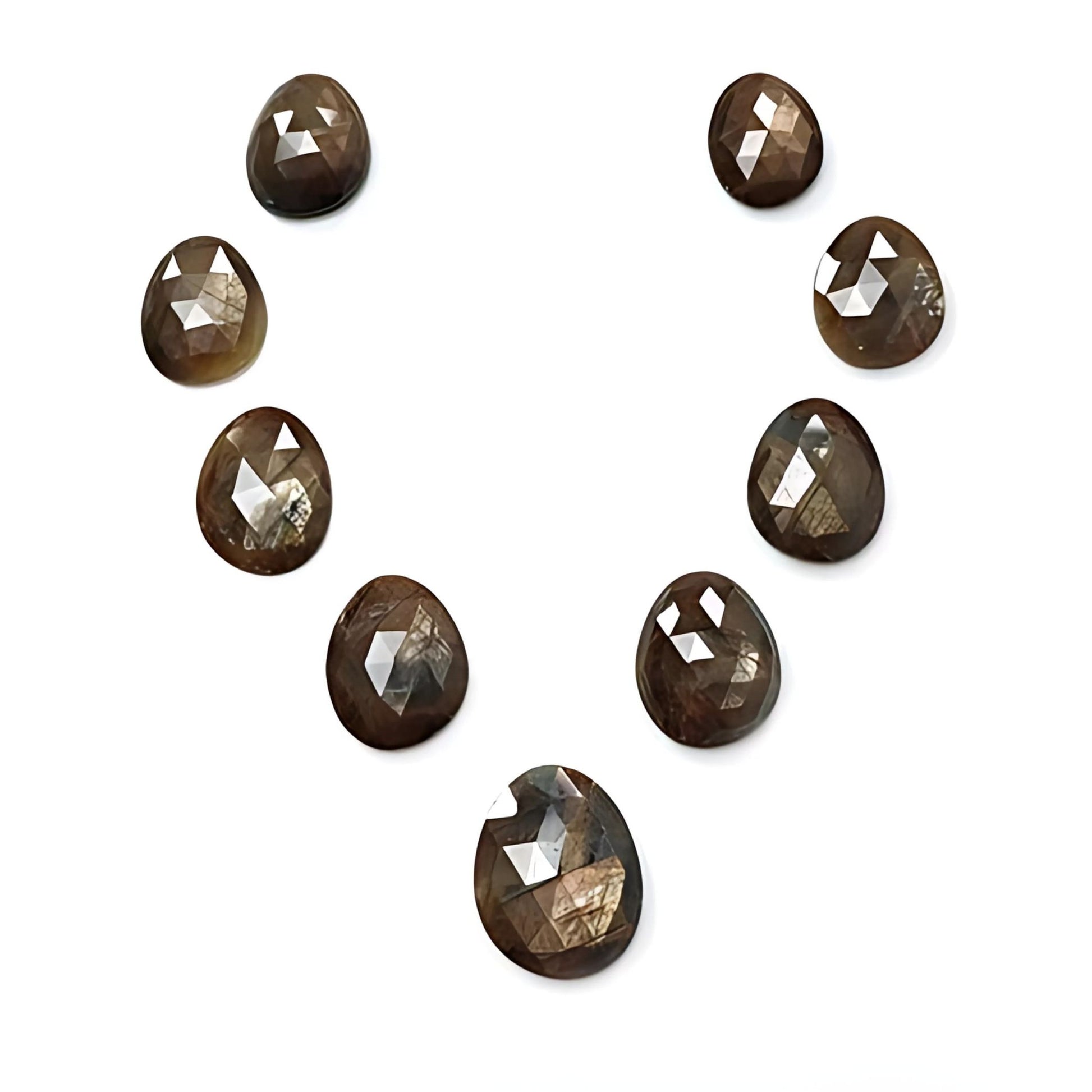 chocolate sapphire egg shape rose cut