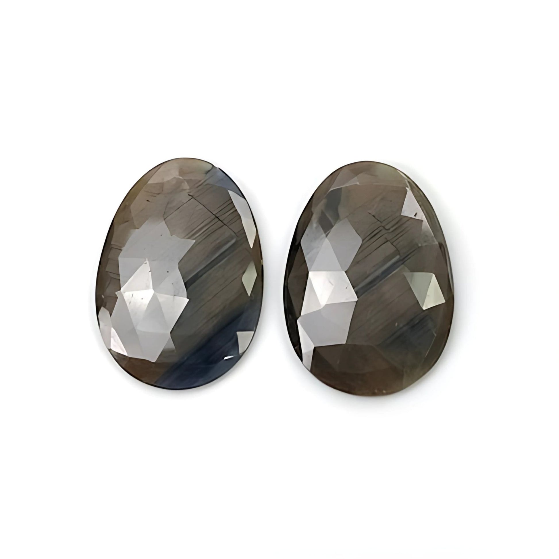 chocolate sapphire egg shape faceted cut