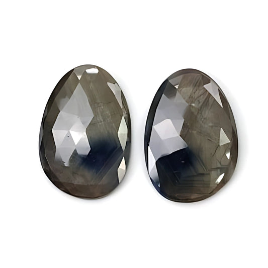 chocolate sapphire egg shape rose cut