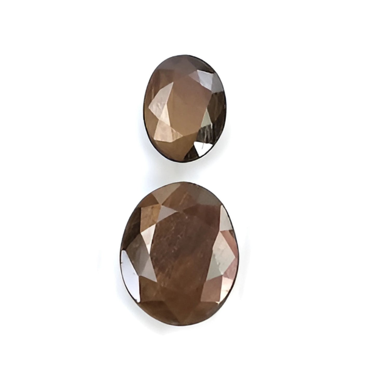 chocolate sapphire oval faceted cut
