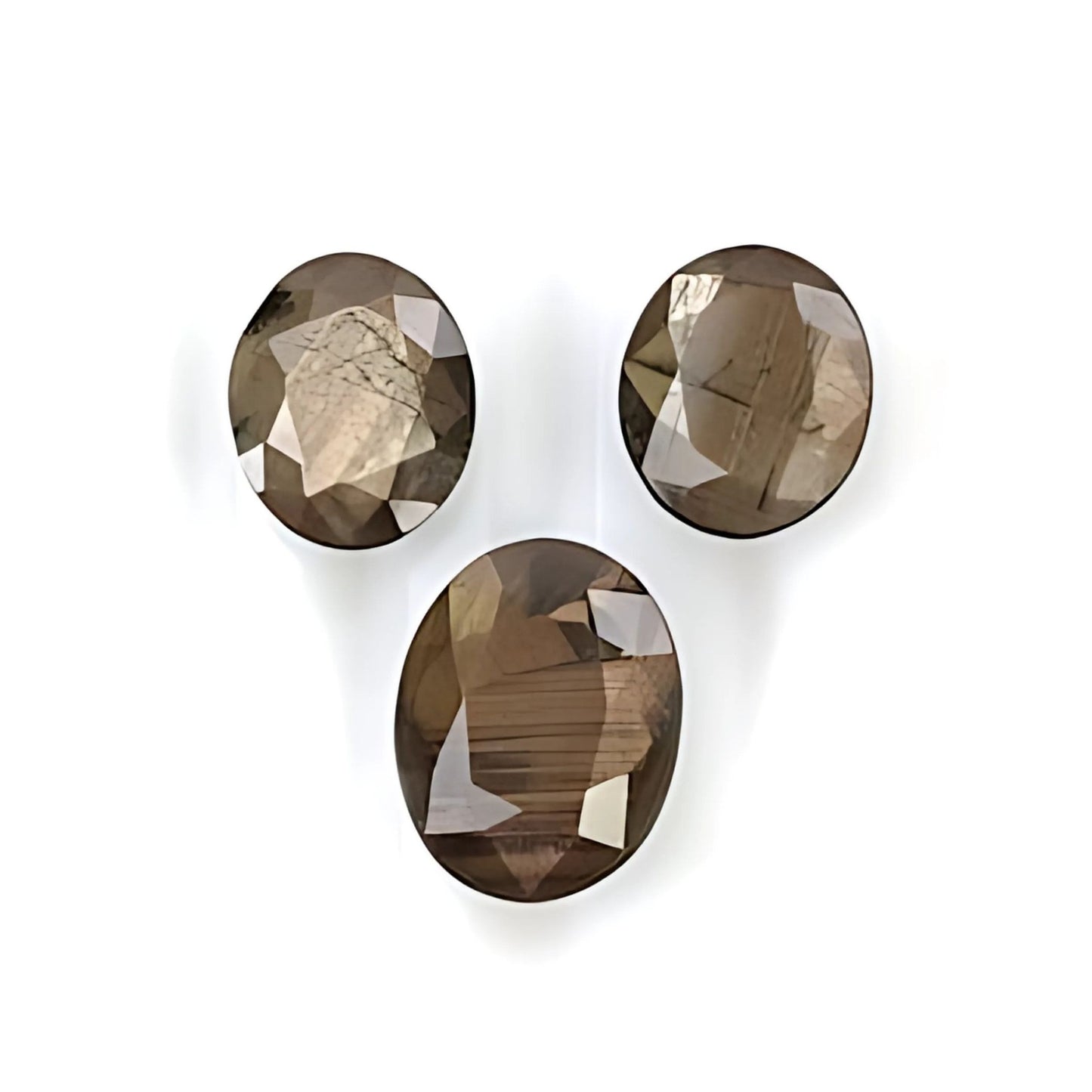 chocolate sapphire oval faceted cut