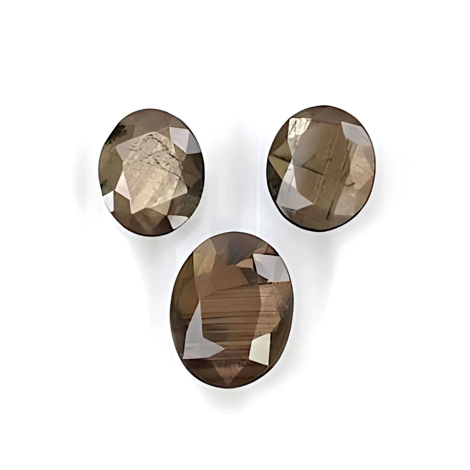 chocolate sapphire oval faceted cut