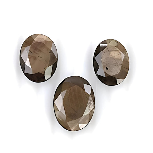 chocolate sapphire oval faceted cut