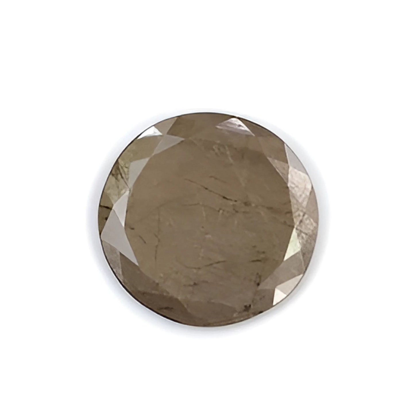 chocolate sapphire round faceted cut