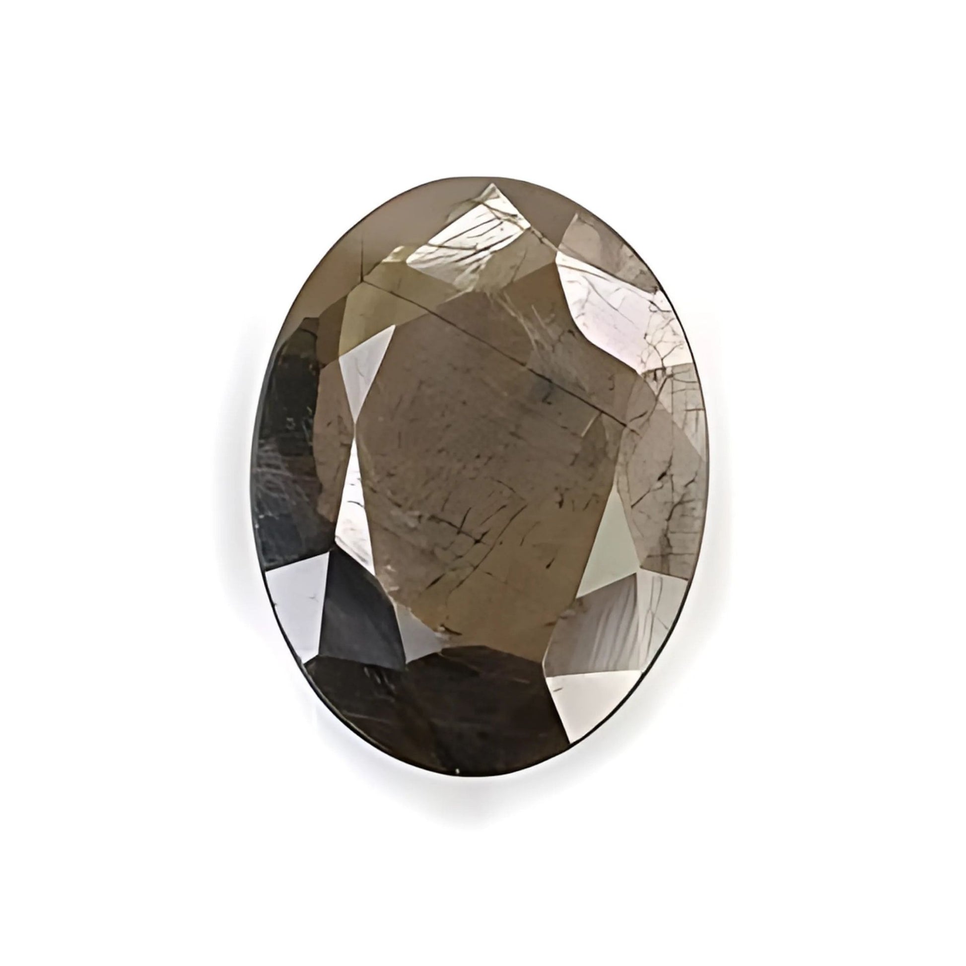 chocolate sapphire oval faceted cut