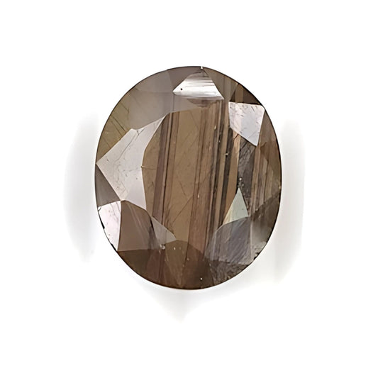chocolate sapphire oval faceted cut