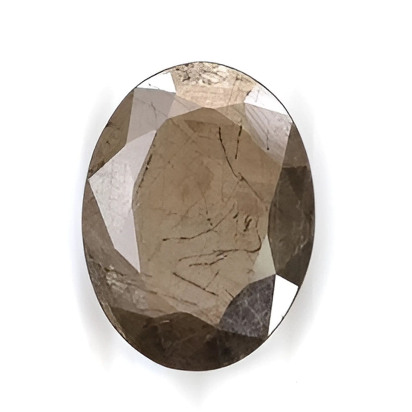 chocolate sapphire oval faceted cut