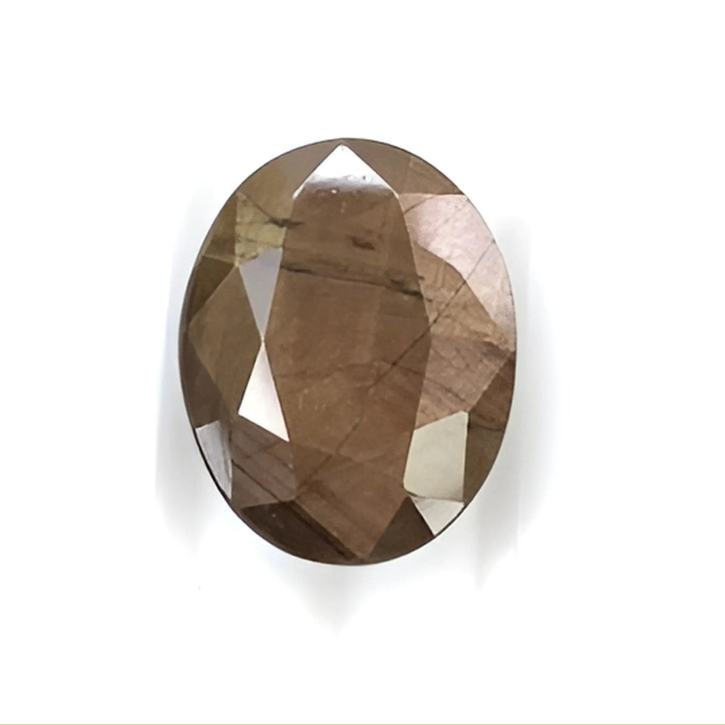 chocolate sapphire oval faceted cut