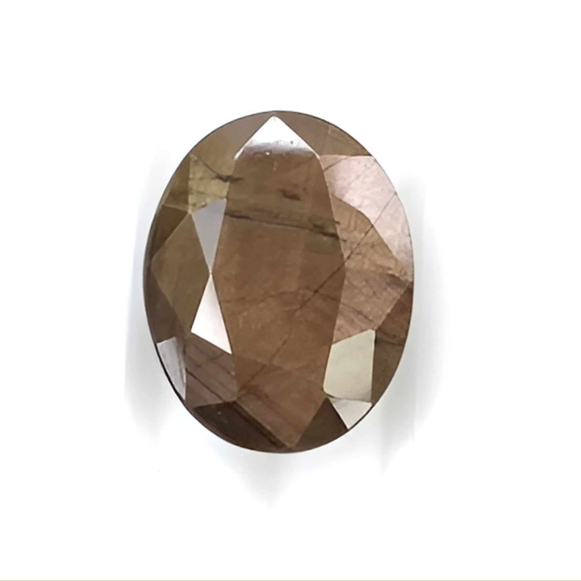 chocolate sapphire oval faceted cut