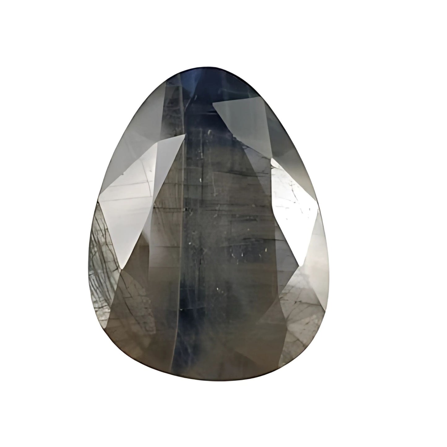 brown sapphire uneven faceted cut