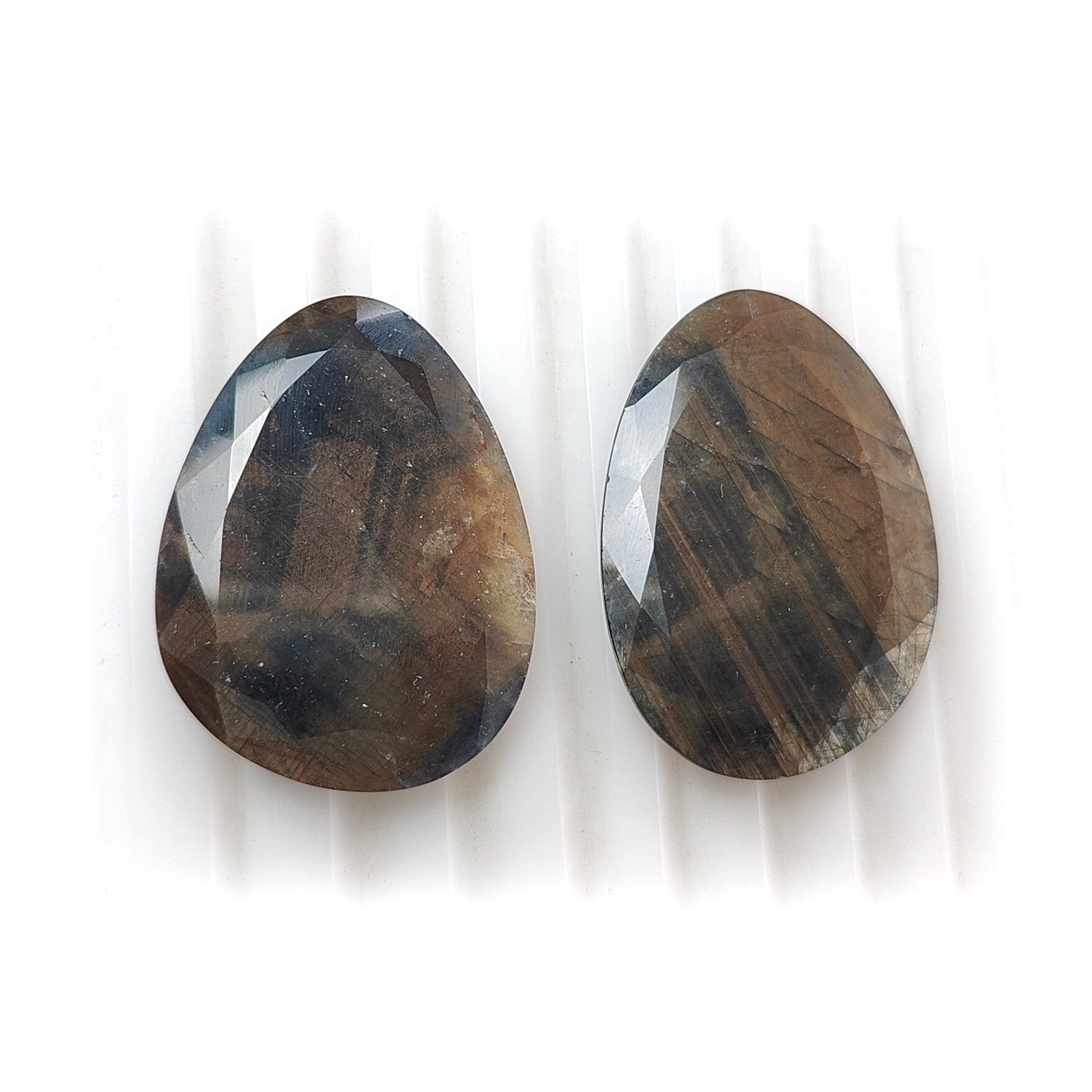 golden chocolate sapphire fancy faceted cut