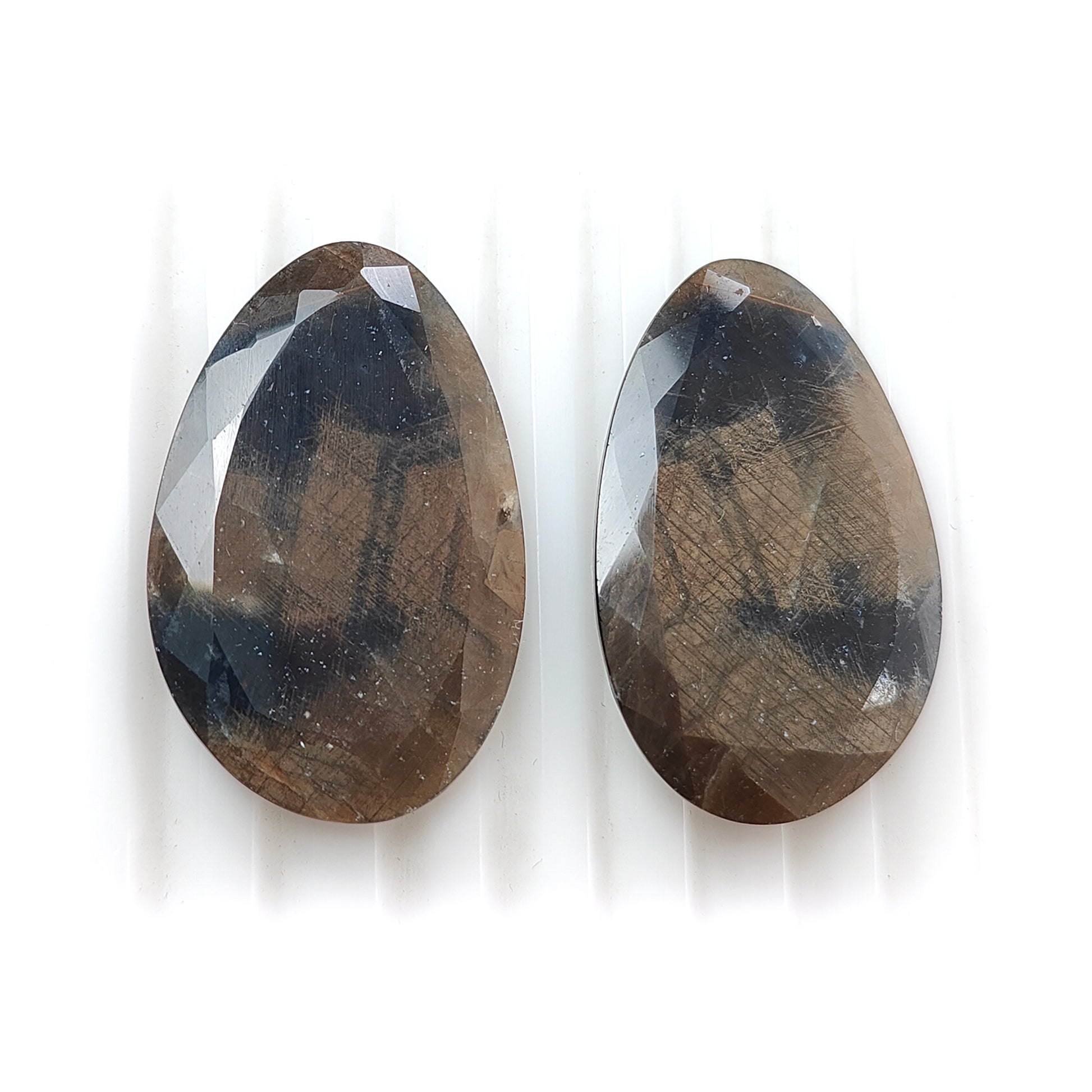 golden chocolate sapphire fancy faceted cut